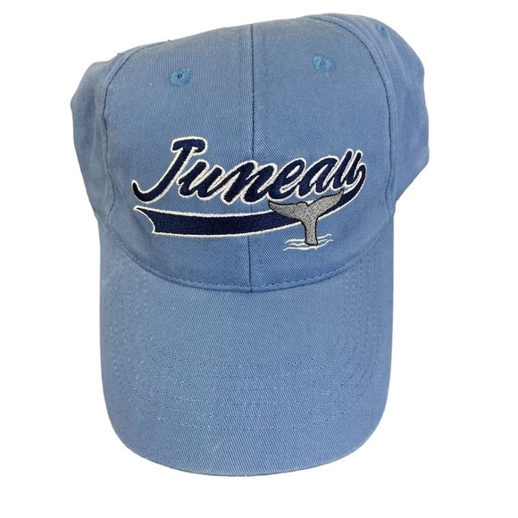 Juneau Alaska Adjustable Strap Cap Travel Cruise Blue Embroidered - Picture 1 of 4